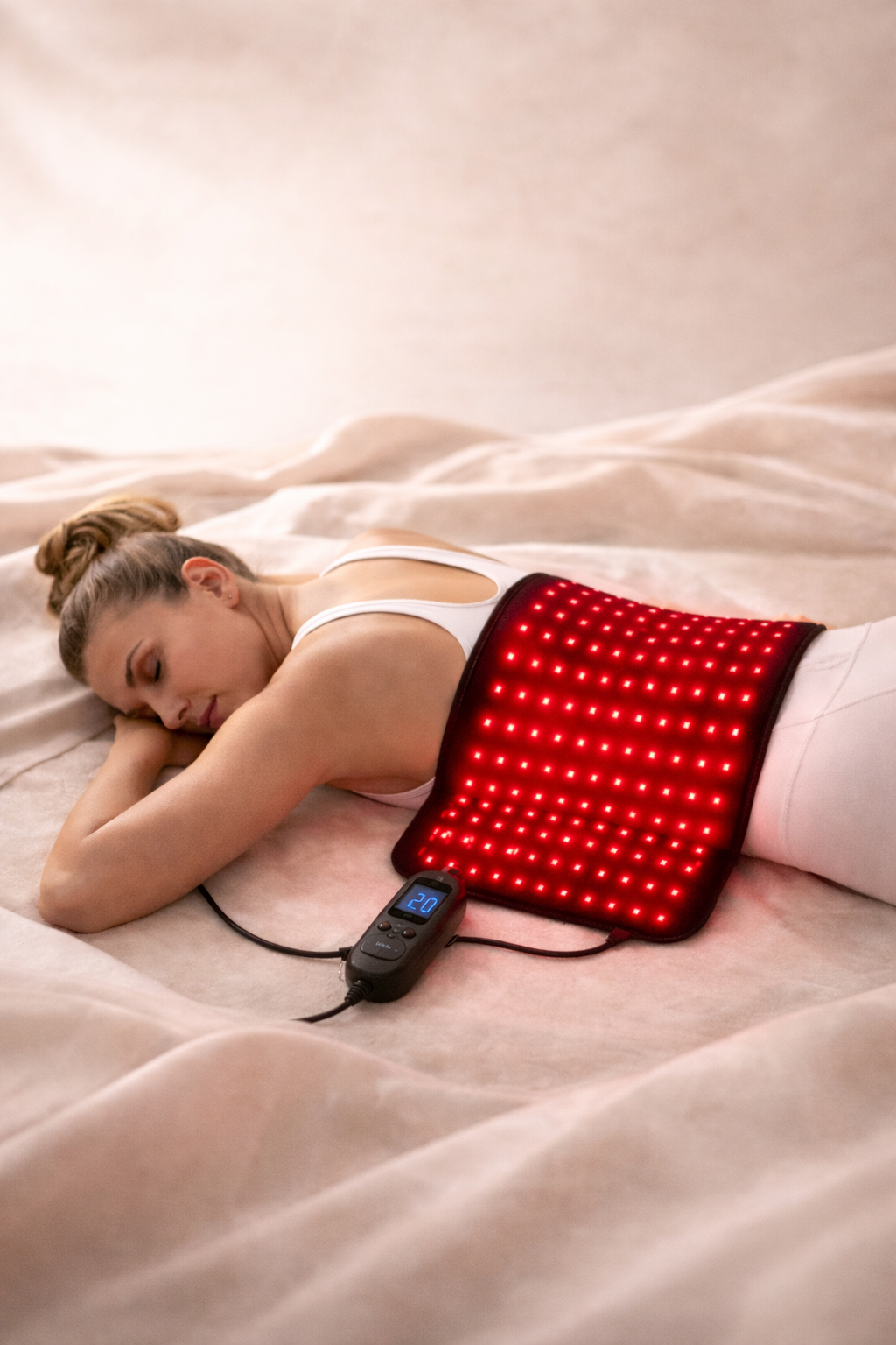 Luvero Tapis de luminothérapie rouge – Chaleur infrarouge et récupération musculaire 210 LED