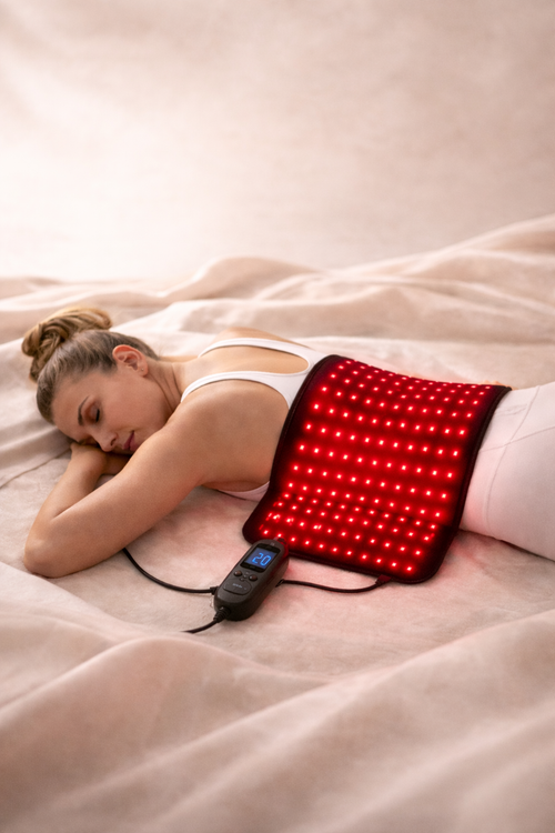 Luvero Tapis de luminothérapie rouge – Chaleur infrarouge et récupération musculaire 210 LED